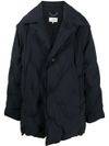 Embossed-detail padded coat