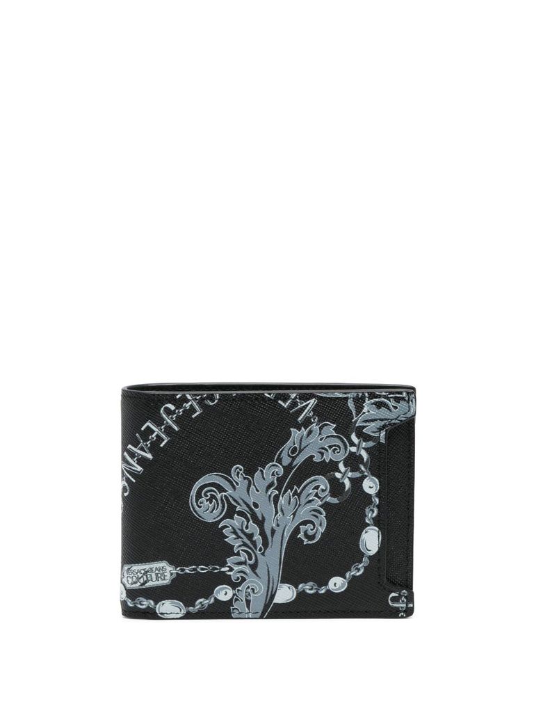 Logo print bi-fold wallet