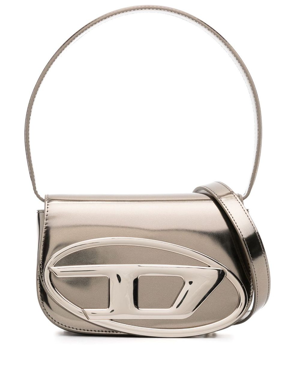 Diesel 1DR Metallic Shoulder Bag - Silver for Women