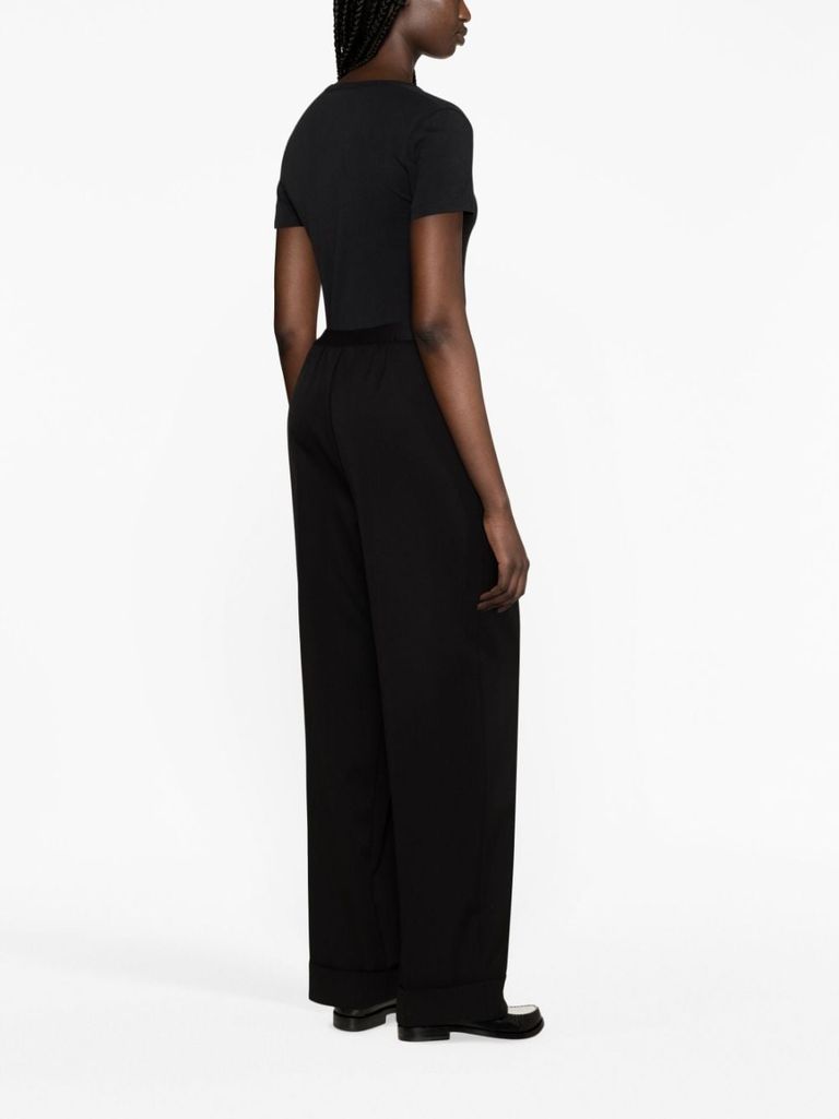Logo-waistband trousers