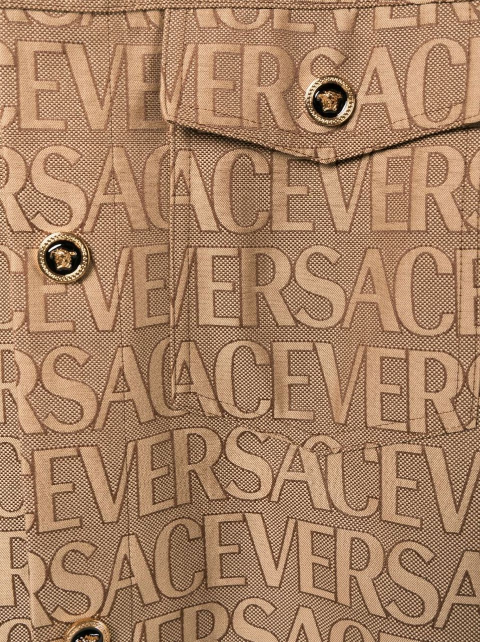 Versace Allover-jacquard Trench Coat