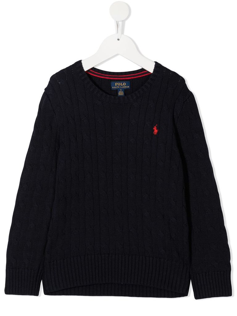 Kids cable knit clearance jumper