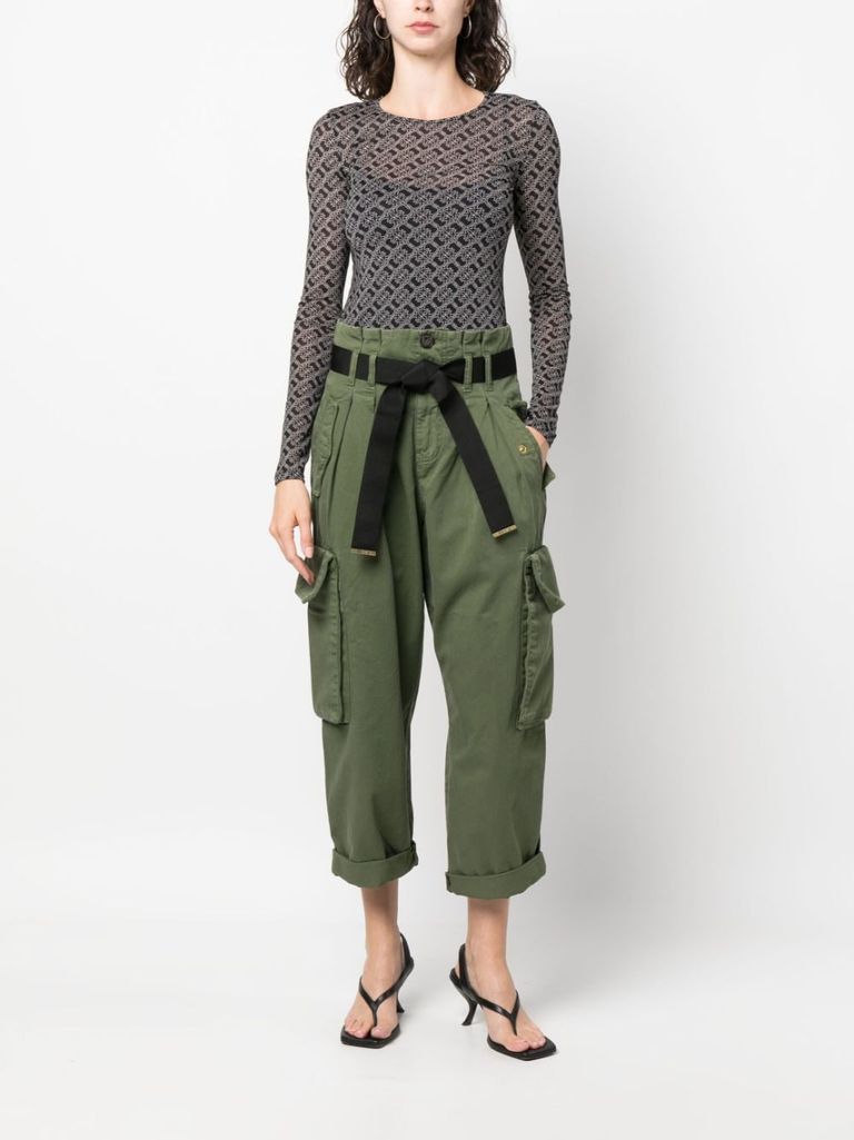 パンツ Pinko PIOVE CARGO PANTS WITH BELT PIOVE CARGO PANTS WITH BELT 104701/A2BQG82 | Bruna Rosso