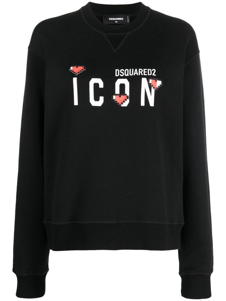 Dsquared2 logo print on sale sweatshirt