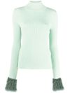 blugirl - Faux-fur cuffs jumper