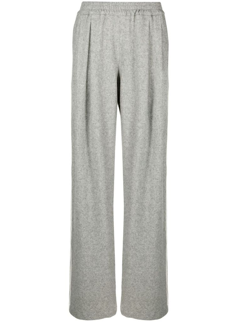 Grey trousers with hot sale white side stripe