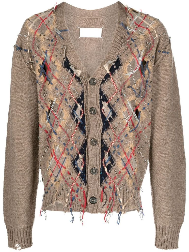 Intarsia cardigan shop