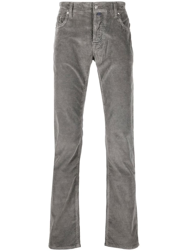 Buy Seven For Allmankind Men Grey Slimmy Tapered Baby Corduroy Jeans Online  - 756213 | The Collective