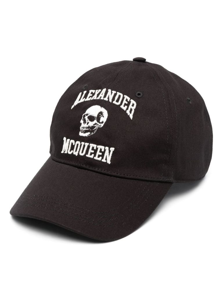 Alexander McQueen Logo Embroidered Cap | Black | FARFETCH