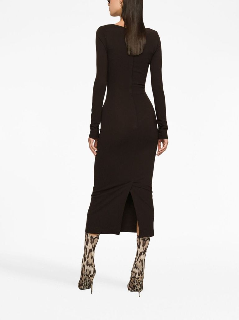 ワンピース Dolce & Gabbana ABITO TUBINO MIDI Abito tubino in jersey punto milano in Nero da Donna