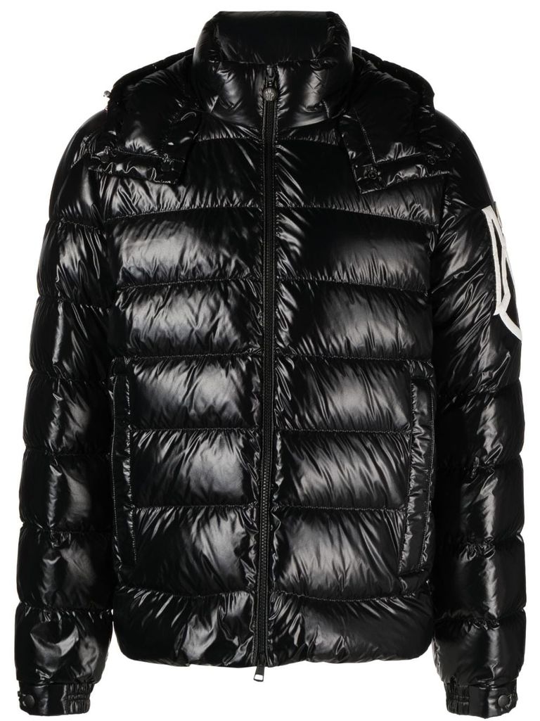 Moncler logo outlet hooded jacket