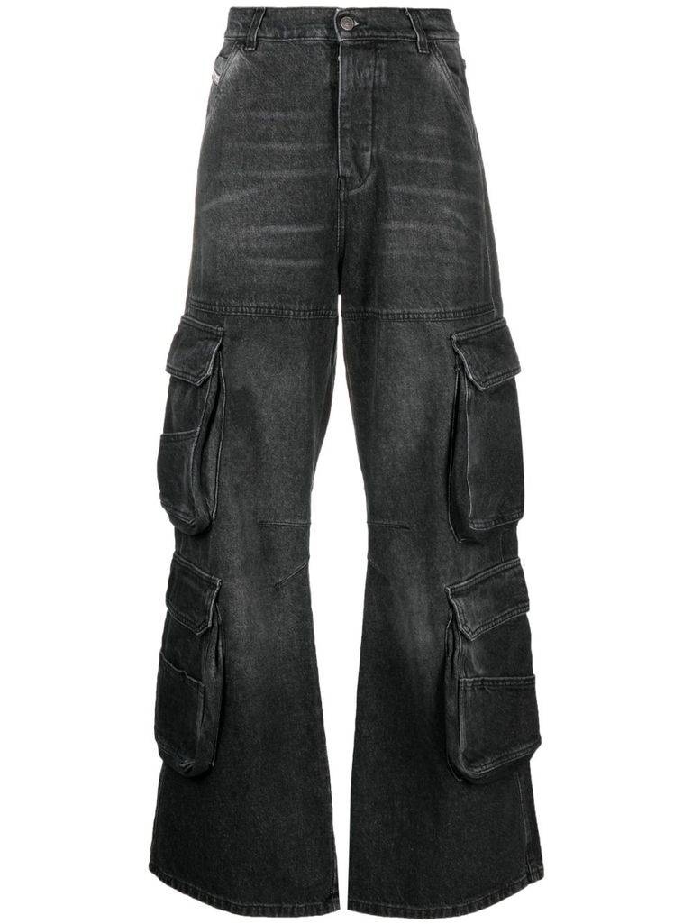 デニム・ジーパン Diesel D-POT-CARGO JEANS D-Side cargo jeans