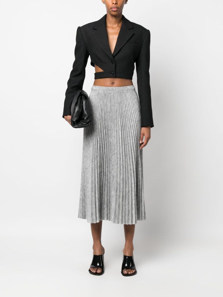 Pleated midi skirt