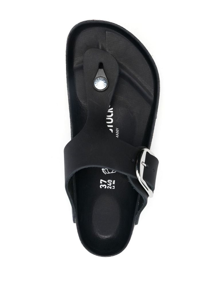 Birkenstock gizeh exquisite online black leather