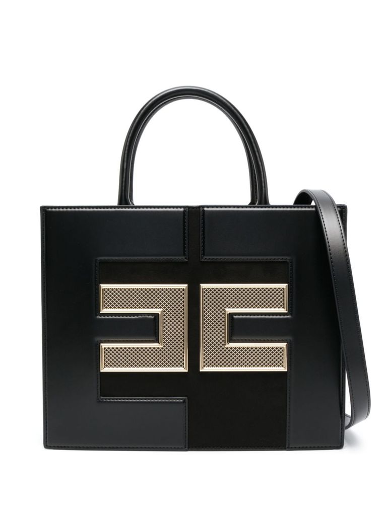 【ELISABETTA FRANCHI】モノグラムトート ミディアム ロゴ ELISABETTA FRANCHI】モノグラムトート ミディアム ロゴ