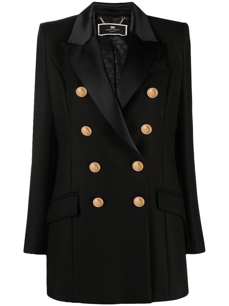 ジャケット ELISABETTA FRANCHI TUXEDO JACKET IN CREPE Crêpe tuxedo jacket with satin lapels | Elisabetta Franchi