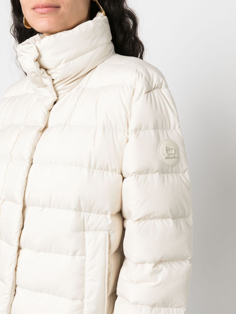 Logo-patch puffer jacket