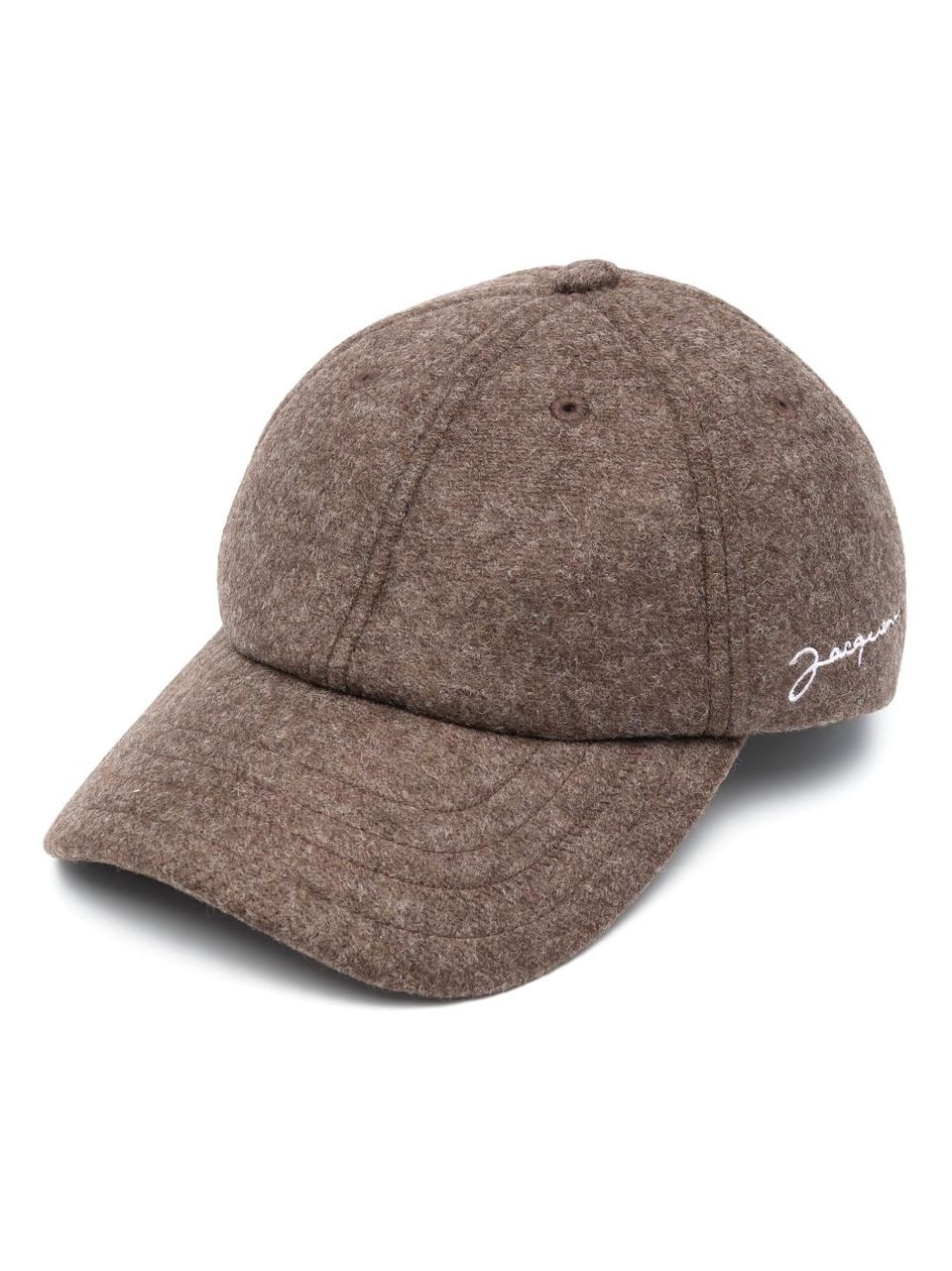 Logo-Embroidered Virgin Wool-Flannel Flat Cap