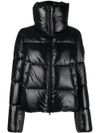 Black logo patch puffer