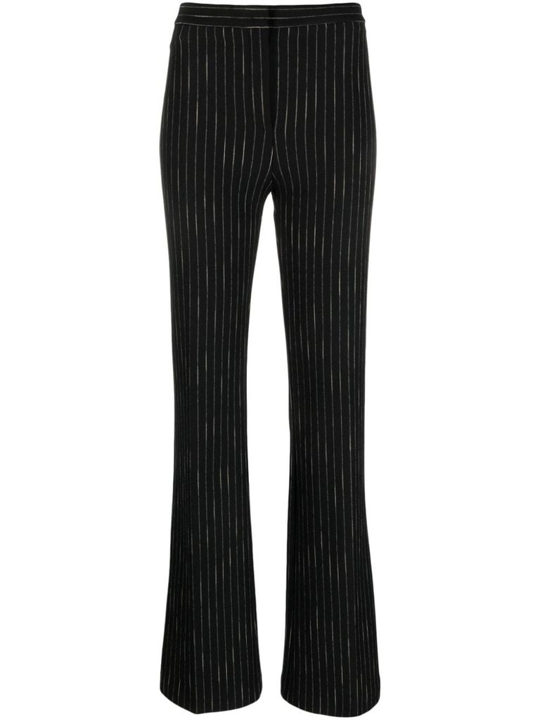 Pinstripe Mid Rise Pant in Black Pinstripe | Glassons