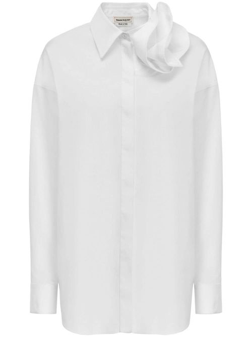 alexander mcqueen rose shirt