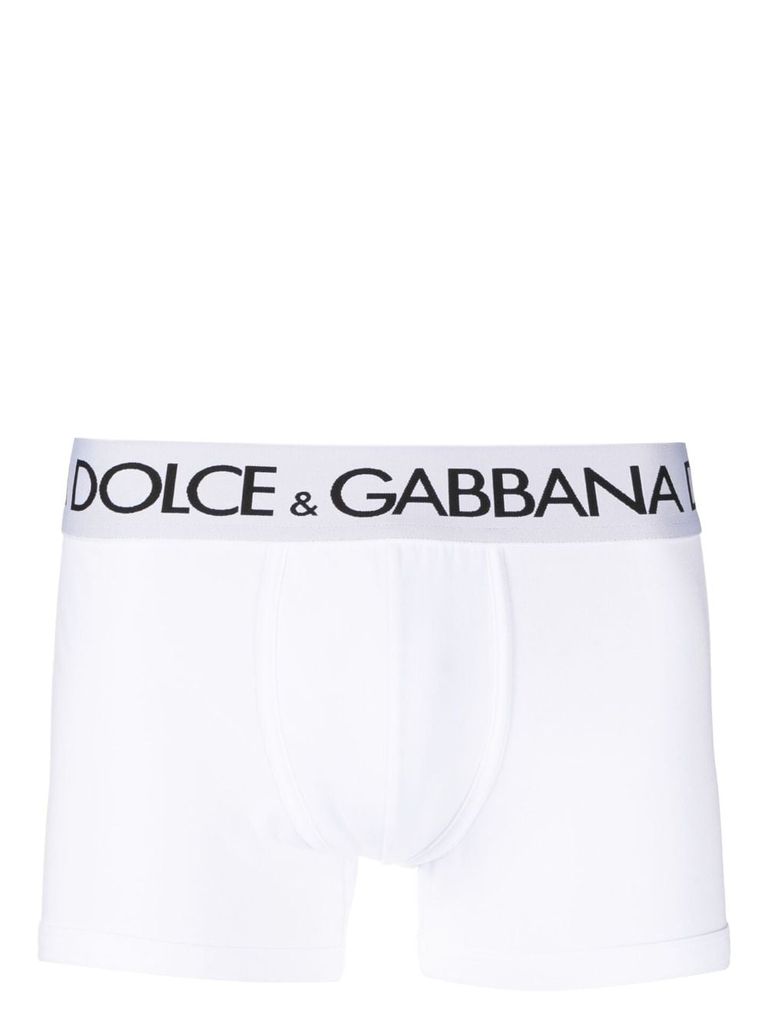 ボクサーパンツ DOLCE & GABBANA REGULAR BOXER BIPACK Two-way stretch boxers with logo tag in Black for Men