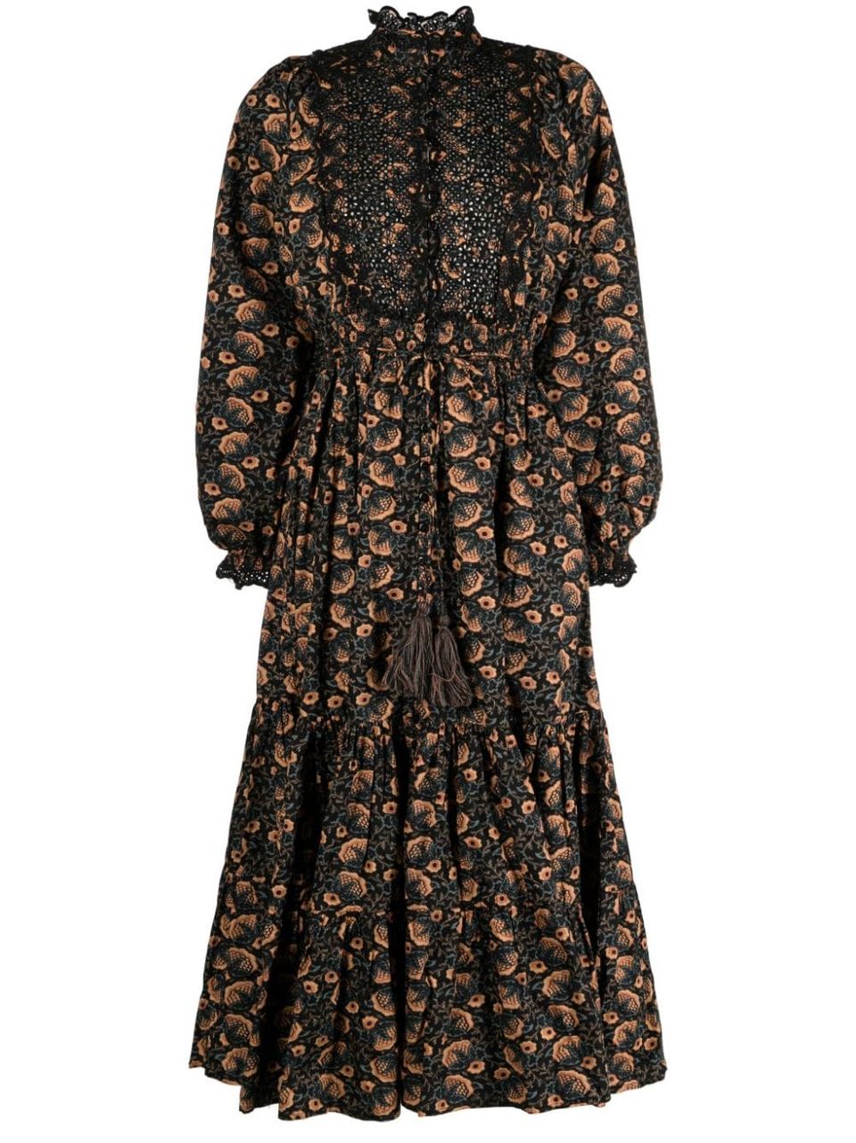 Paisley Belted Crepe Dress for Women