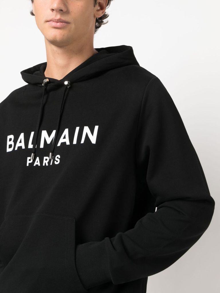 Balmain logo store print hoodie