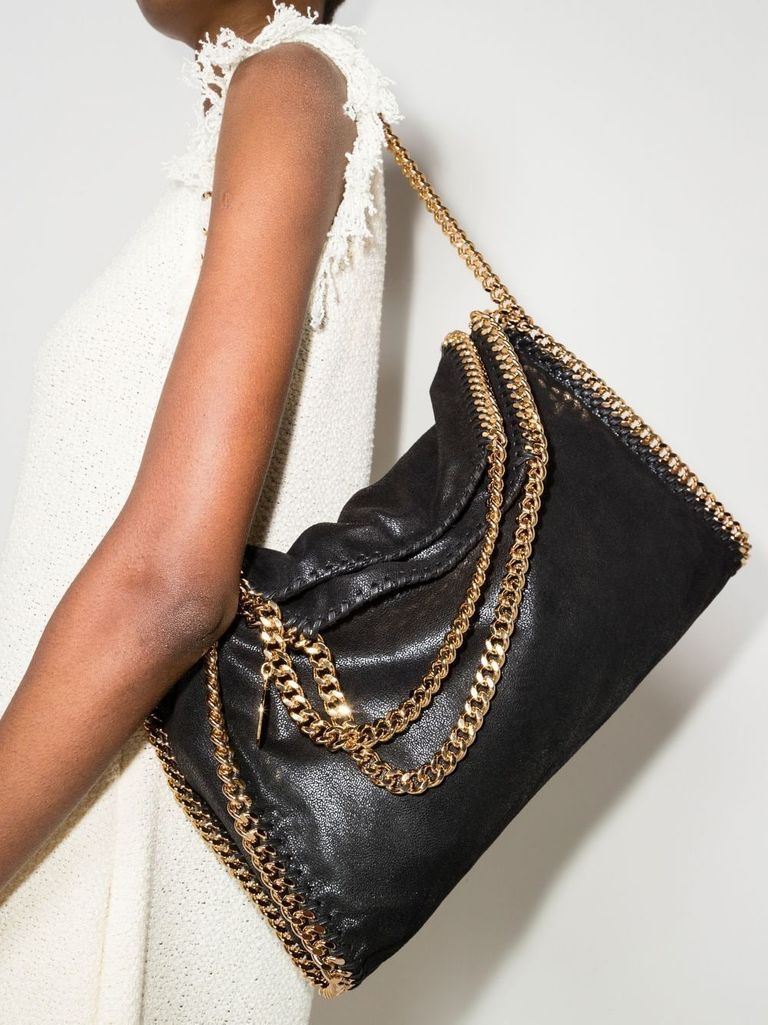 Stella mccartney black and gold bag sale