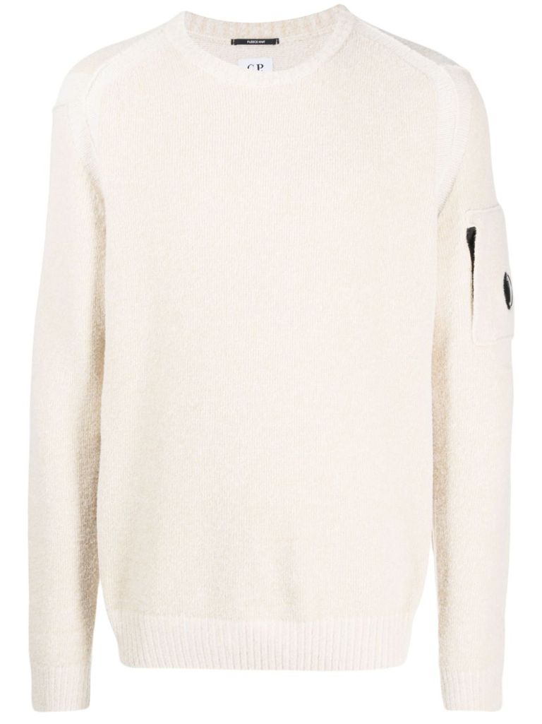 Lens-detail ribbed jumper