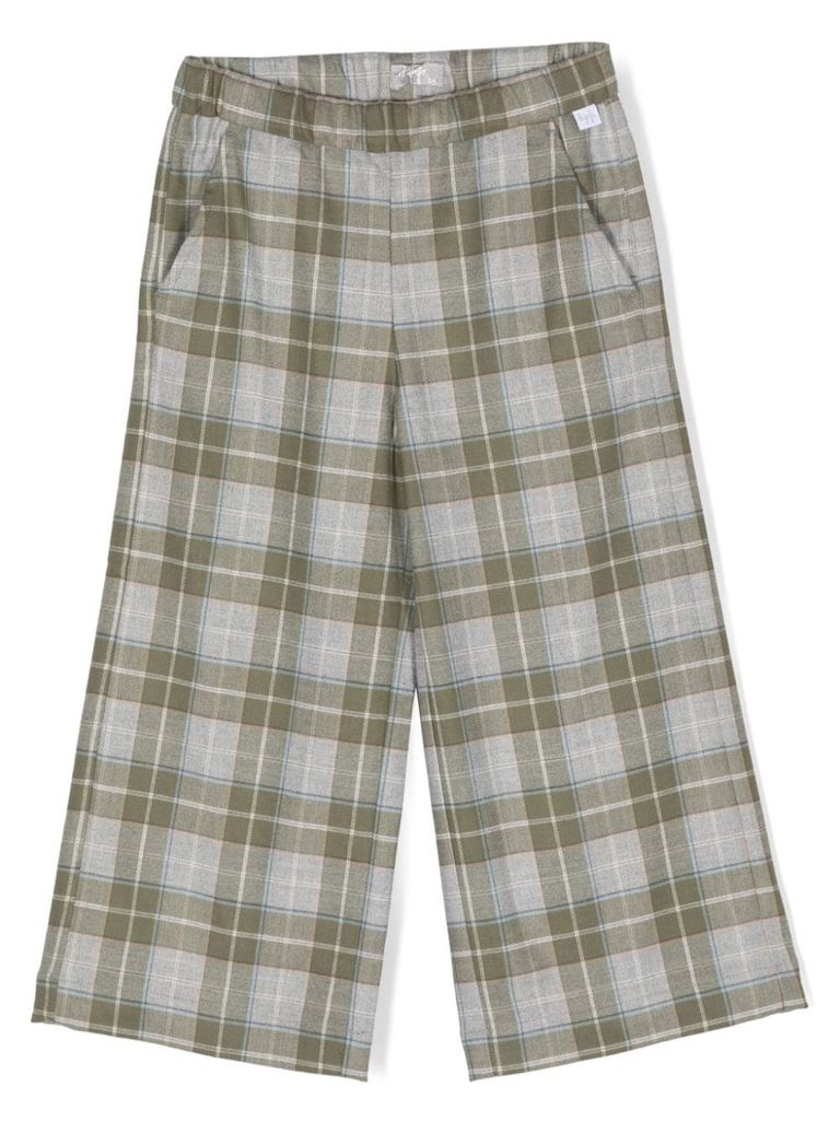 BOSS - Slim-fit trousers in checked stretch cloth
