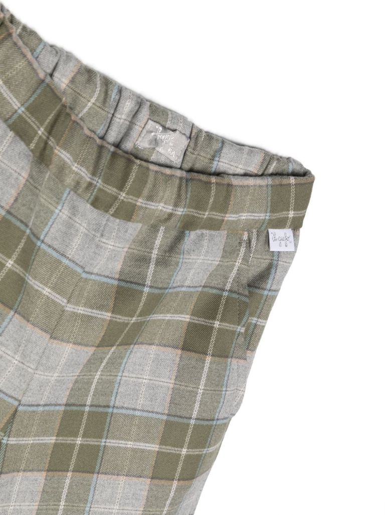 M&Co Petite Teal Green Check Print Slim Leg Trousers | M&Co