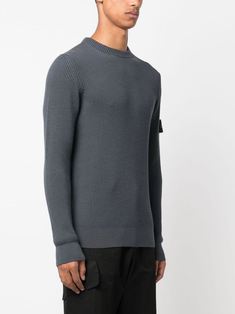 Stone island ribbed knit clearance jumper