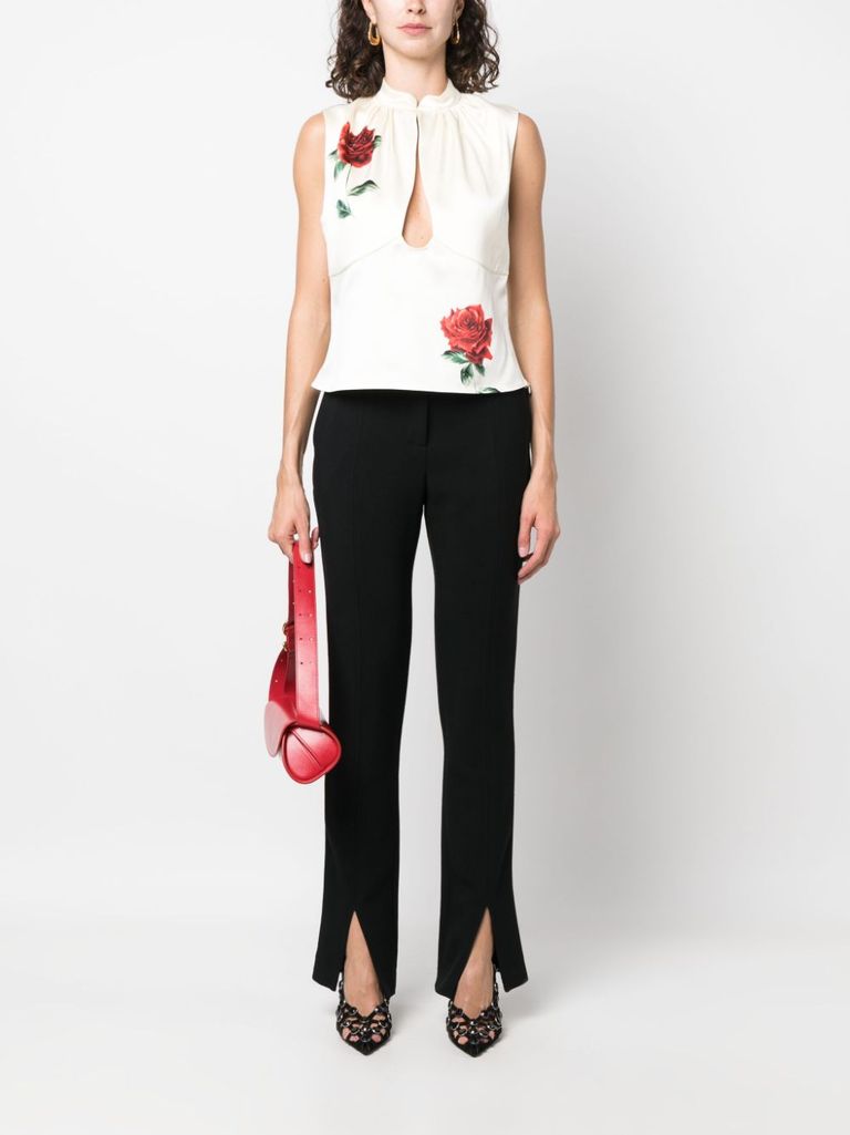 【MAGDA BUTRYM】floral-print cotton-voile pareo Rose-print blouse