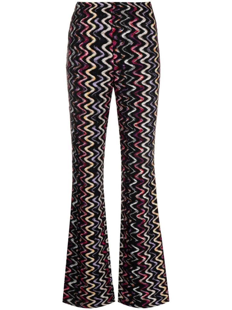 Missoni Mare Flared trousers in striped crochet - Sylvia Rhodes Boutique
