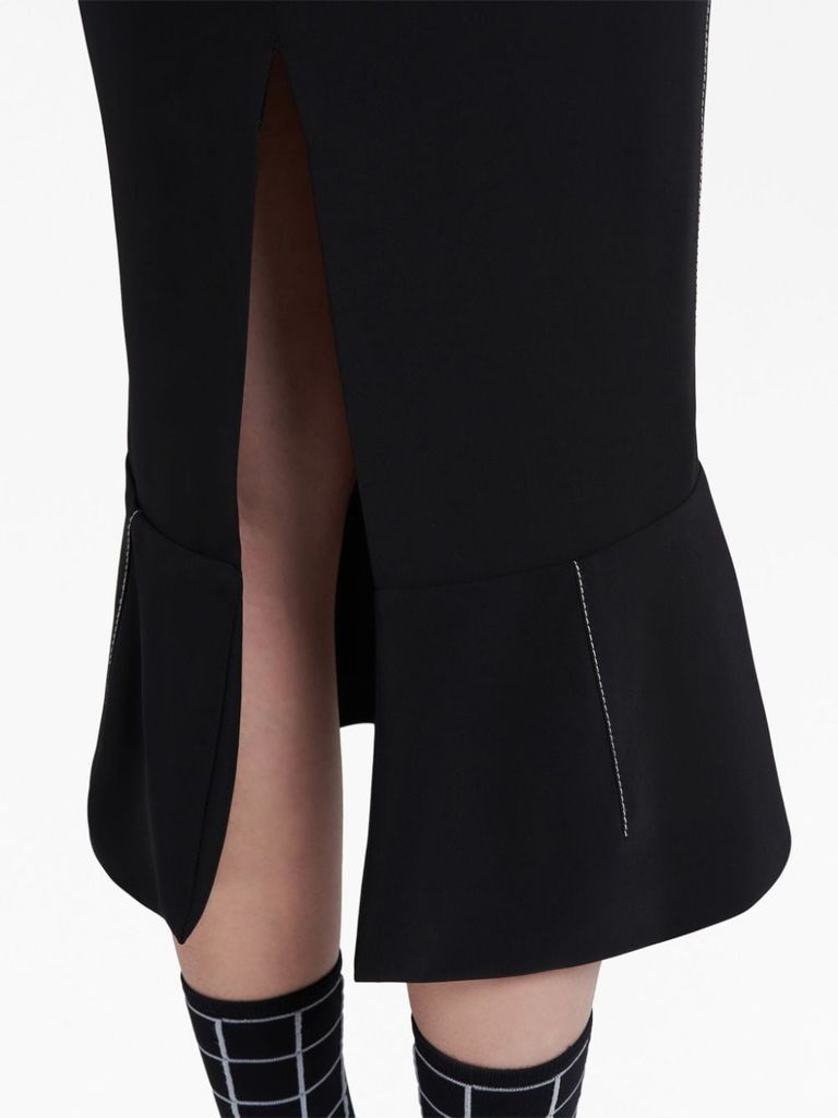 Midi peplum hem outlet skirt