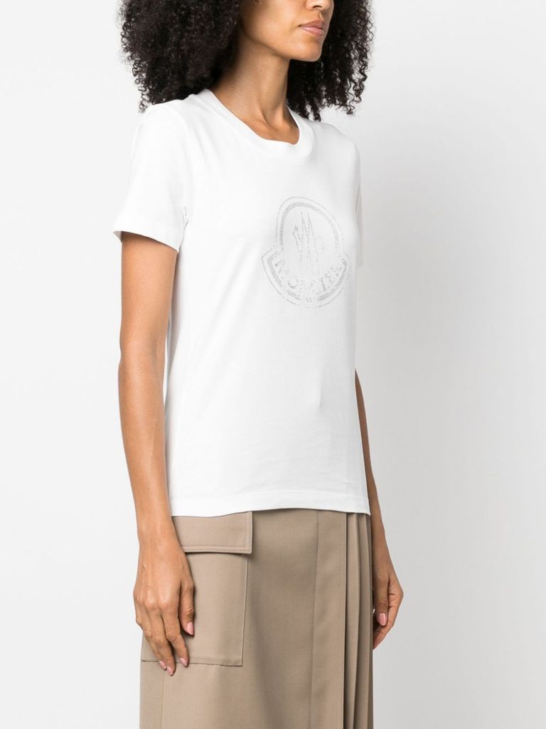 Rhinestone-logo T-shirt
