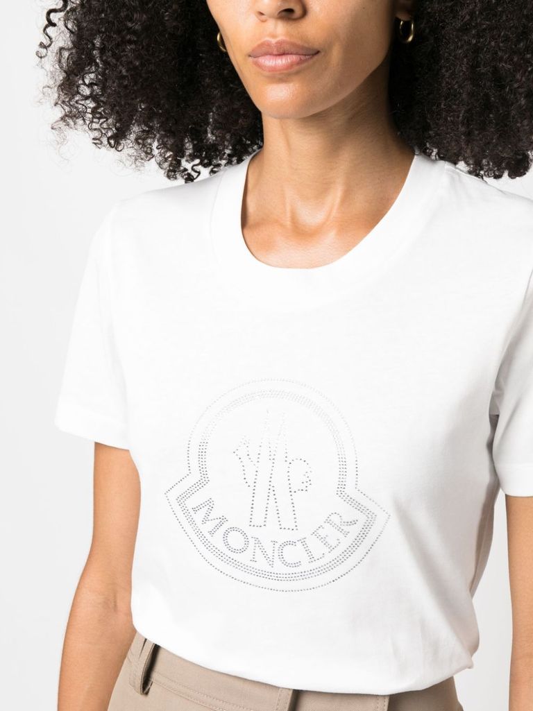MONCLER Rhinestone Tシャツ Moncler T-shirt - Black - Prompt Shipping - Buy here | KW US