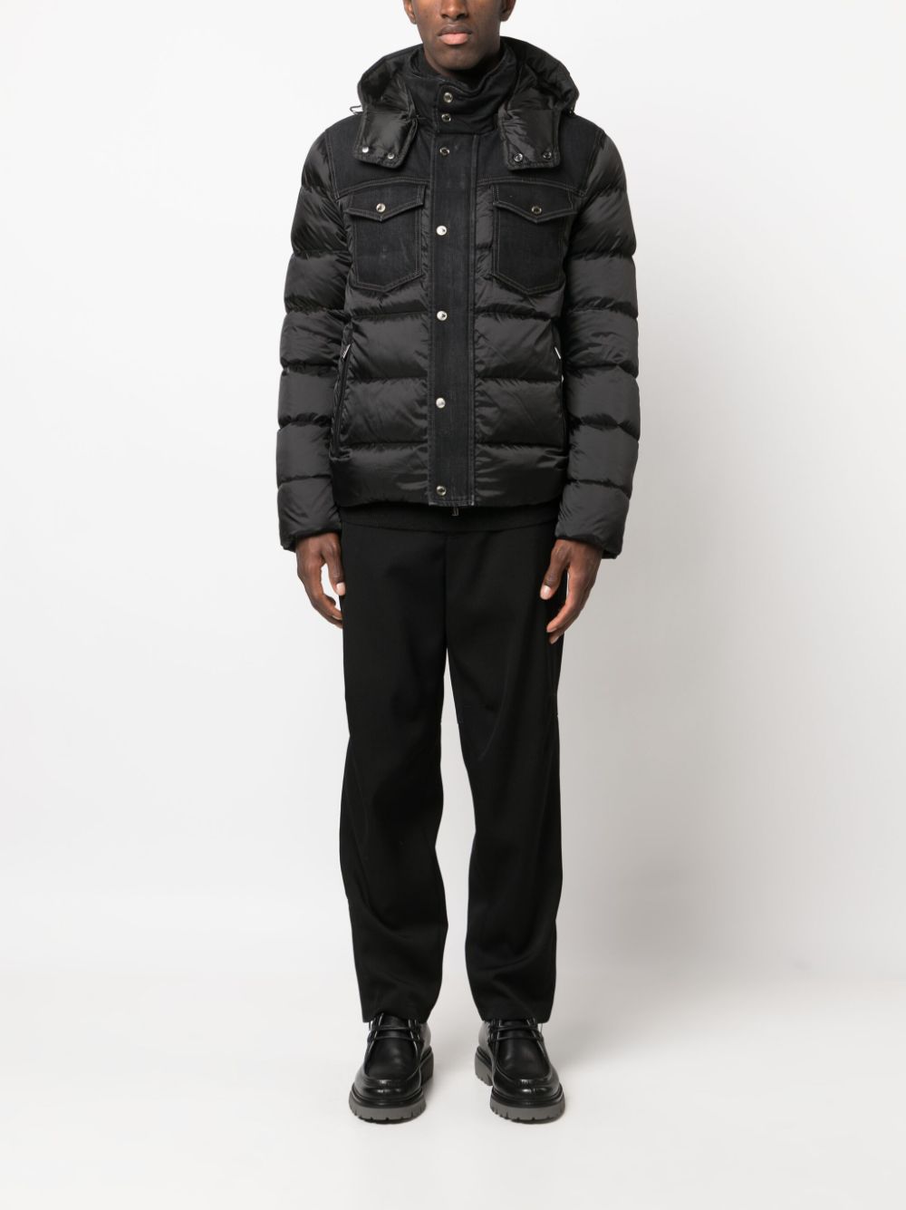 Quilted down jacket