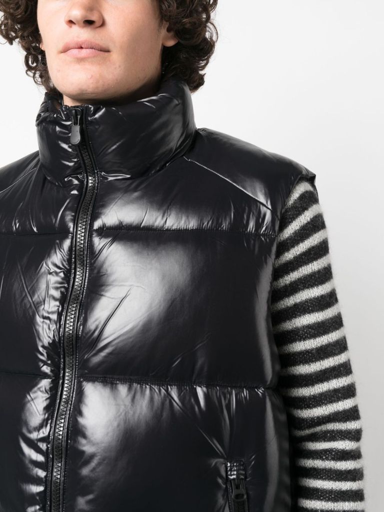 High-shine padded gilet