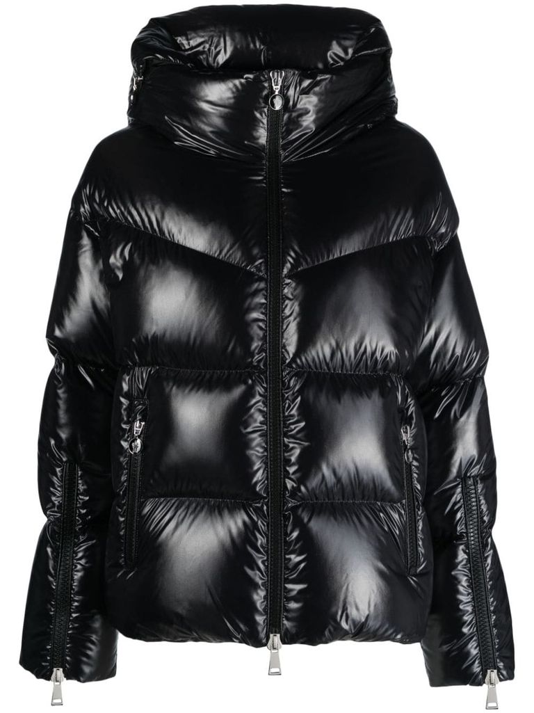 【MONCLER】Giacca con peplo e cappuccio Curton★ジャケット Hybrid hooded jacket