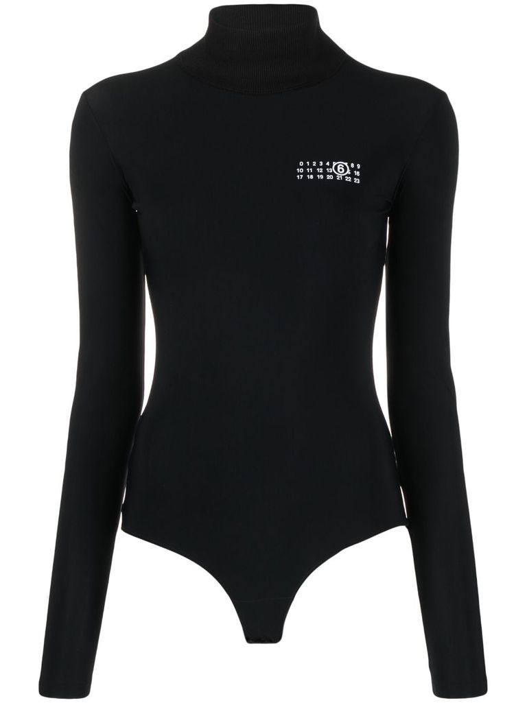 Logo-print bodysuit