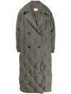 maison margiela - Padded mid-length coat