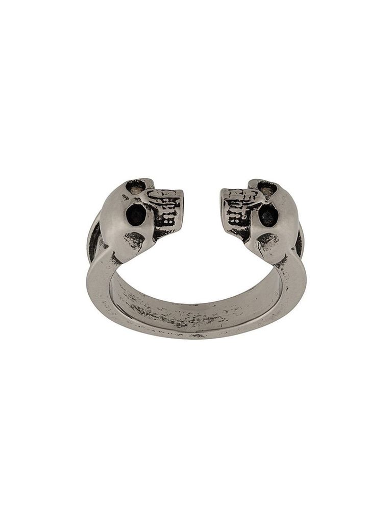 Alexander McQueen Twin Skull Ring | Silver | FARFETCH