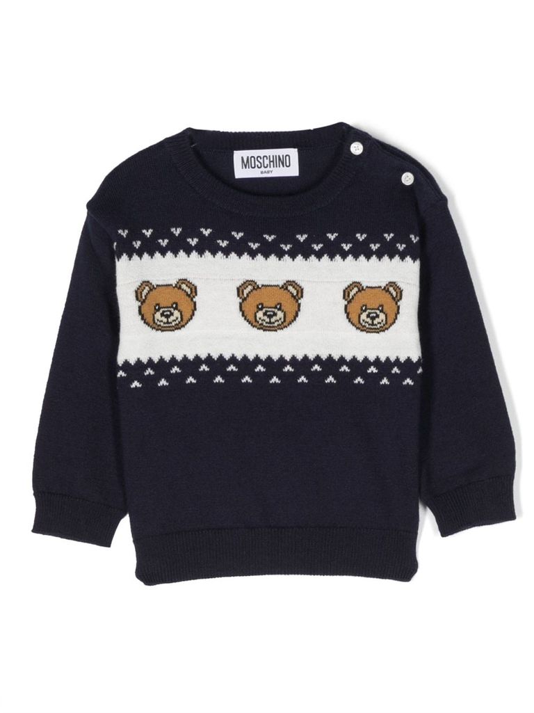 Bear print jumper