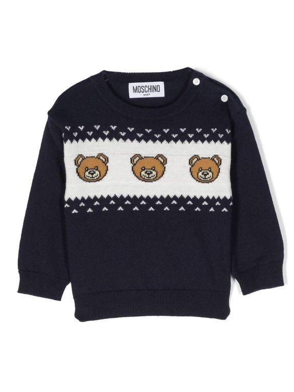 Wool Jumper Moschino All Over Print Jumper Bear-print Jumper
