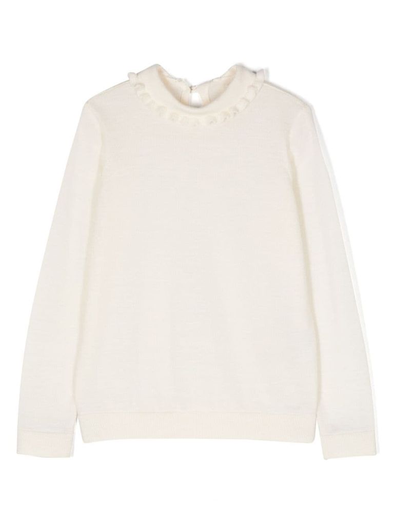 Ruffle collar jumper