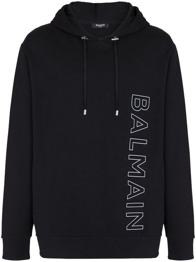 Hoodie Balmain Mens Jumper Pierre Balmain Black Balmain Hoodie