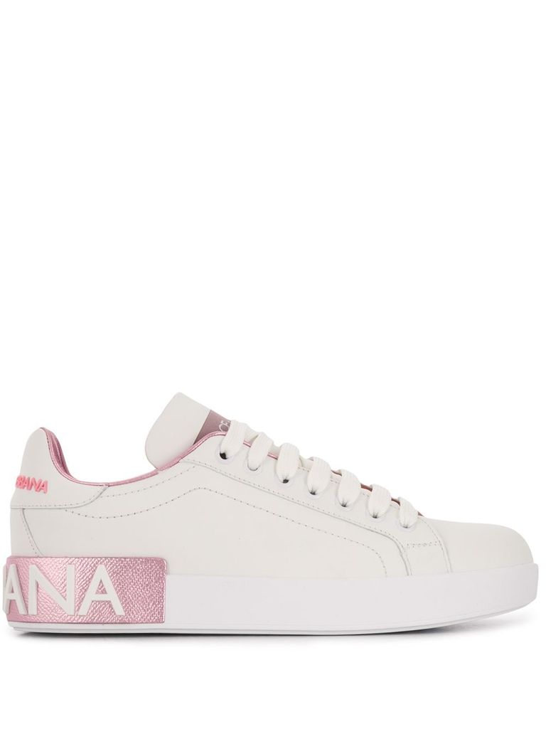 Pink dolce sale gabbana sneakers