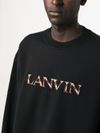 lanvin - Embroidered logo sweatshirt - 1